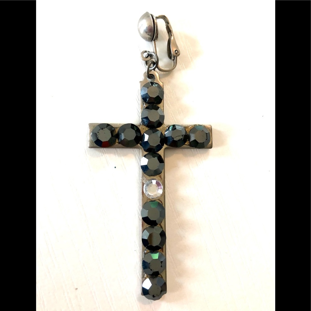 Neiman Marcus Renaissance gemstone cross❣️HOST PICK Multicolor rhinestones Gold - Picture 12 of 16